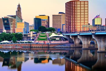 hartford-connecticut-skyline-reimburse-new-england-employees-vehicles